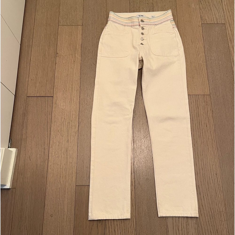 Redone Wo The Blanca High-Rise Straight Jeans -
Ecru size 24